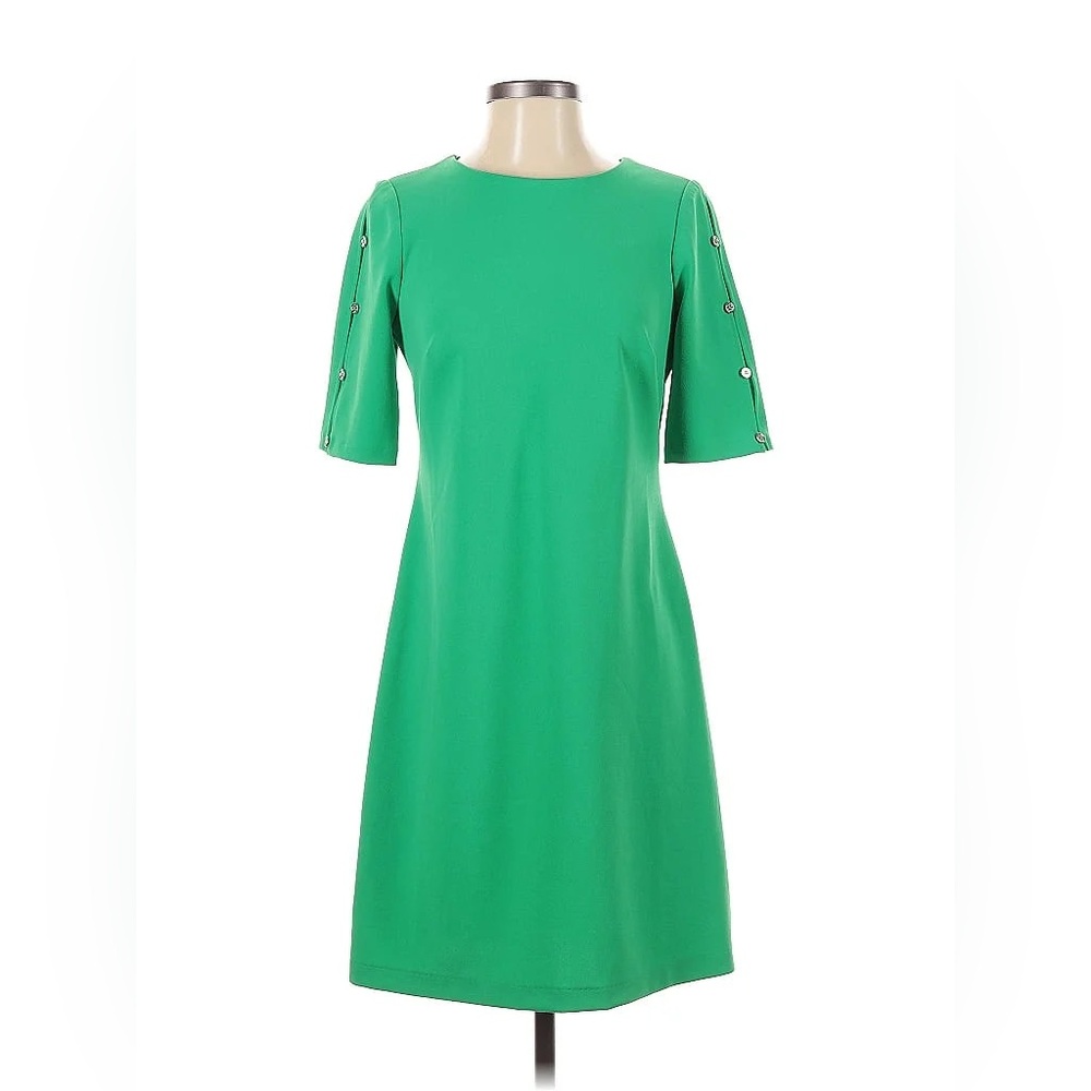 TH Dress with Gold Button Detail